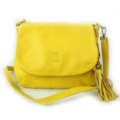 TOREBKI  SKÓRZANE  LISTONOSZKI  a5  VERA PELLE  ŻÓŁTA VP1017GG  ŚLĄSKIE