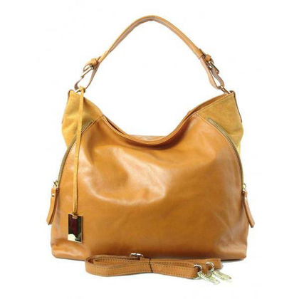 WOREK TOREBKA SKÓRZANA GENUINE LEATHER  A4  CAMEL W11C