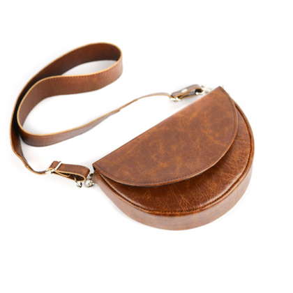 T-12 Torebka franczeska S - gnieciony koniak KEMER