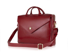 Skórzana damska torba na laptopa FL15 Positano bordowa - min. zamówienie 20 / 50 / 100 szt.