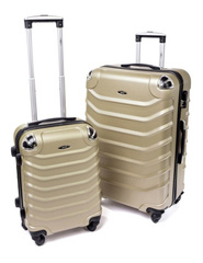 Walizki podróżne na kółkach ABS 2w1 730 S / L SZAMPAN