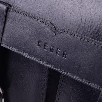 Torba skórzana na ramię KEMER 904 Czarny