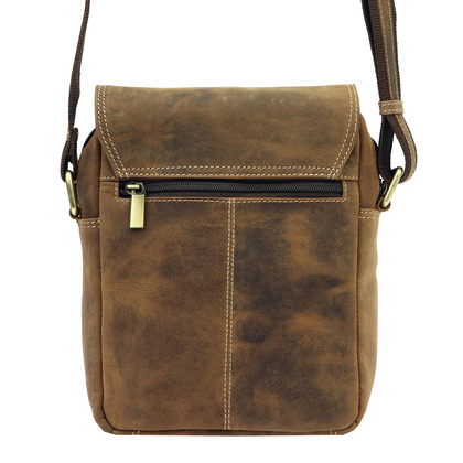 Klasyczna męska saszetka, naturalna skóra