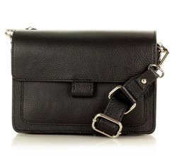 MARCO MAZZINI Torebka listonoszka skórzana messenger italian design czarna - min. zamówienie 20 / 50 / 100 szt.