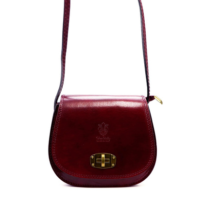 Torebka damska listonoszka, skóra naturalna