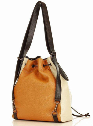 MARCO MAZZINI Miejska torebka skórzana na ramię torba plecak convertible leather bag multi kolor - min. zamówienie 20 / 50 / 100 szt.