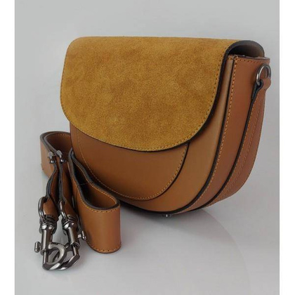 Listonoszka,chlebak,przewieszka  Vera Pelle klapka zamsz Camel LVP399C