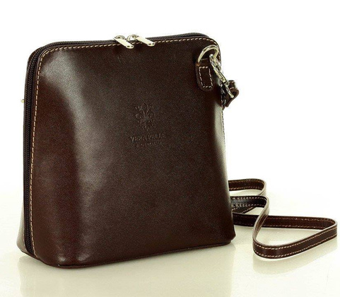 Listonoszka damska skórzana ciemny brąz caffe FOGGIA - min. zamówienie 20 / 50 / 100 szt.