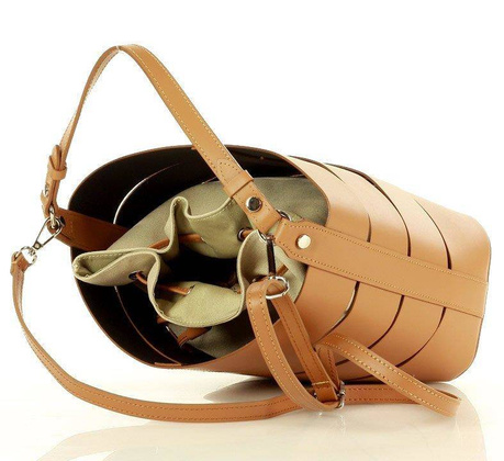 MARCO MAZZINI Torba skórzana bucket letaher elegante bag camel - min. zamówienie 20 / 50 / 100 szt.