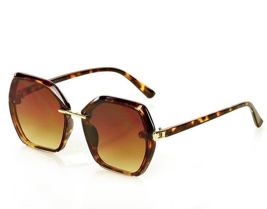 Zmysłowe okulary przeciwsłoneczne GEO CHIC brąz - min. zamówienie 20 / 50 / 100 szt.