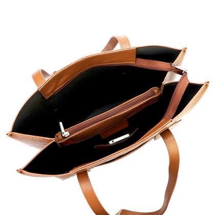 Klasyczna torebka damska, shopperka, skóra naturalna 24-056 