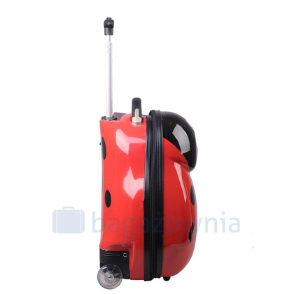 Walizka dziecięca KEMER BIEDRONKA Czerwono Czarna min. zamówienie 20 / 50 / 100 szt.