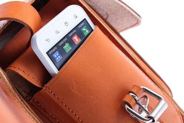 Oryginalna torba skóra KEMER VOOC Vintage P29 brąz