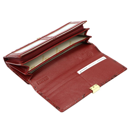 Duży portfel damski, skóra naturalna