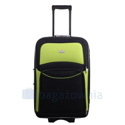 Mała kabinowa walizka PELLUCCI RGL 773 S Czarno Zielona