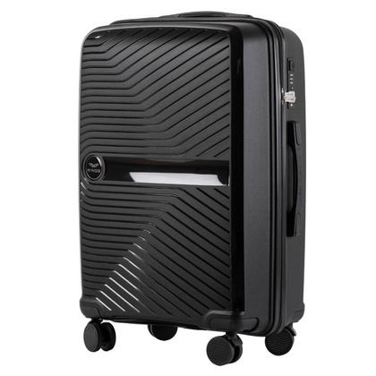 Średnia walizka WINGS DQ181-04 M Czarny