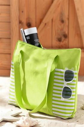 Torba na zakupy TWIN, biały, jasnozielony