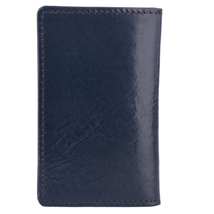 Etui na wizytówki / karty skórzane KEMER W-3 Granatowe - min. zamówienie 20 / 50 / 100 szt.