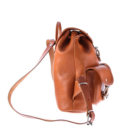 Mały plecak skórzany KEMER VOOC Vintage P2 Czarny