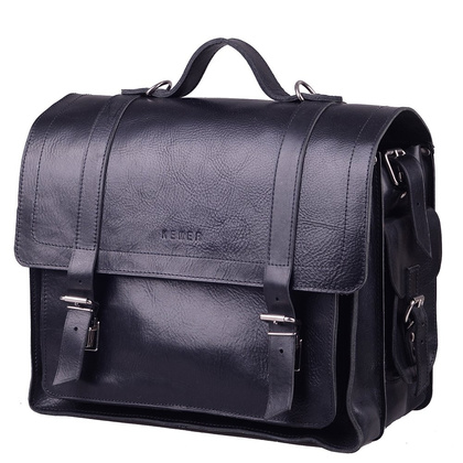 Torba skórzana na ramię KEMER 888 Czarna