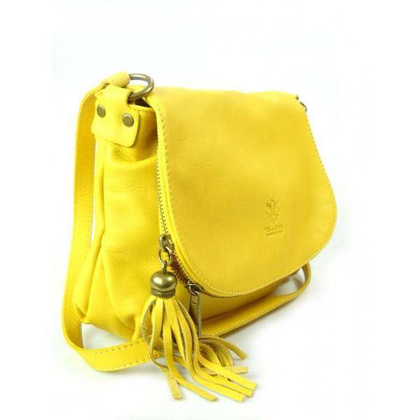 TOREBKI  SKÓRZANE  LISTONOSZKI  a5  VERA PELLE  ŻÓŁTA VP1017GG  ŚLĄSKIE