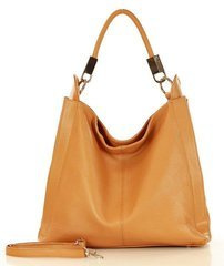 MARCO MAZZINI  Miejska torebka skórzana vera pelle classico camel - min. zamówienie 20 / 50 / 100 szt.