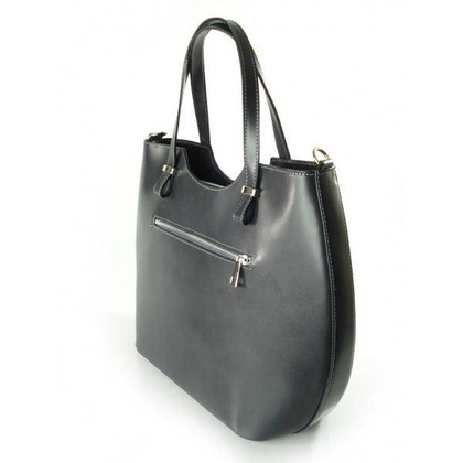 WŁOSKA TOREBKA SHOPPER BAG A4  SZARA - GRAFIT   SB4116G