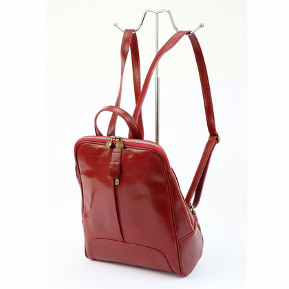 Plecak damski skórzany KEMER 2001 Czerwony