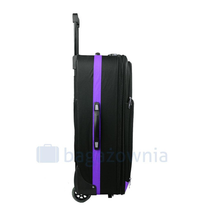 Duża walizka PELLUCCI RGL 652 L Czarna / Fioletowa