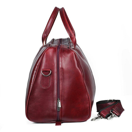 Podróżna torba na ramię ze skóry BRØDRENE R10 czerwony smooth leather - min. zamówienie 20 / 50 / 100 szt.