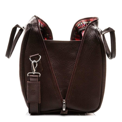 Podróżna torba ze skóry BRØDRENE cortez c10 ciemny brąz - min. zamówienie 20 / 50 / 100 szt.