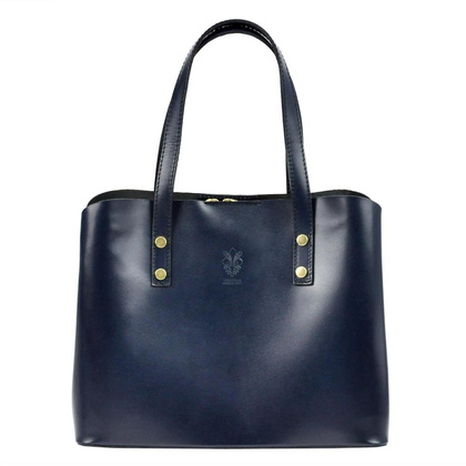 Torebka skórzana PELLUCCI 1910 Granatowa