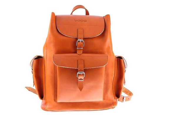 Ogromny plecak skórzany KEMER VOOC Vintage P40 Brązowy