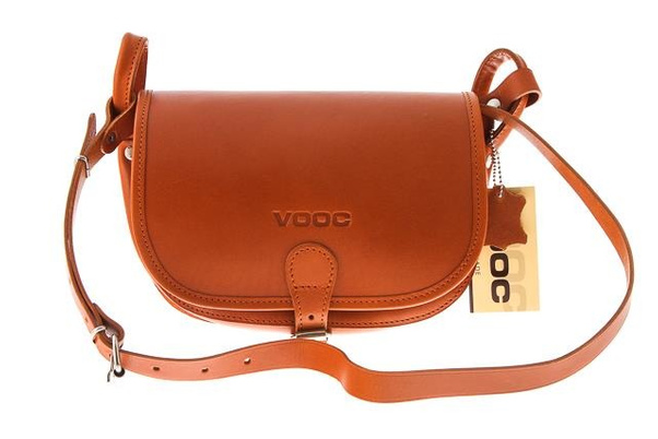 Torebka listonoszka skóra KEMER VOOC Vintage P26 Koniak