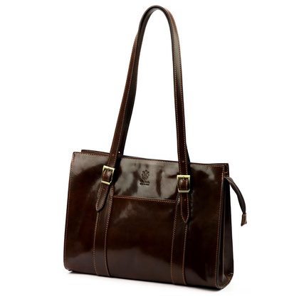 Klasyczna damska torebka, skóra naturalna, 54