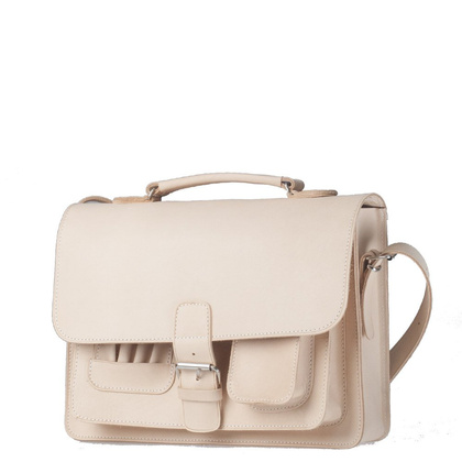 Torba na ramię skórzana KEMER B 890/JUCHT Beżowa