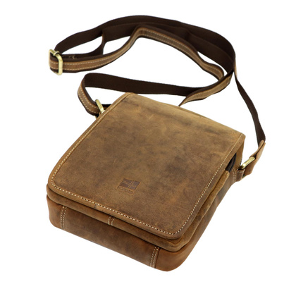 Saszetka- torebka męska, skóra naturalna, na ramię