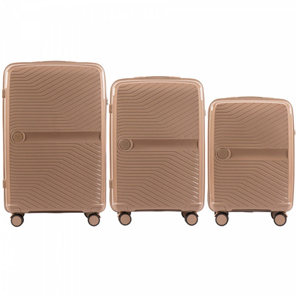 Zestaw 3 walizek WINGS DQ181-04 Champagne
