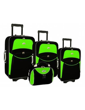 Zestaw walizek 3 walizek + Kuferek PELLUCCI RGL 773 Czarno zielony