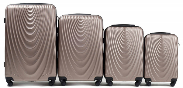 Zestaw 4 walizek WINGS 304 Złoty
