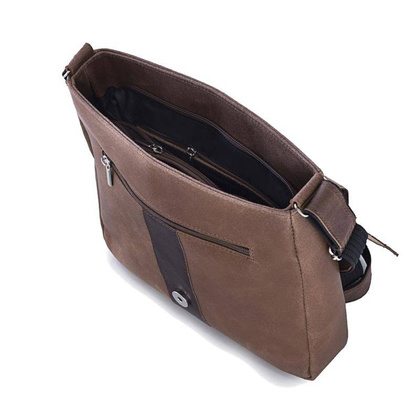 Jasno brązowa elegancka męska listonoszka na ramię BRØDRENE BL09 - min. zamówienie 20 / 50 / 100 szt.