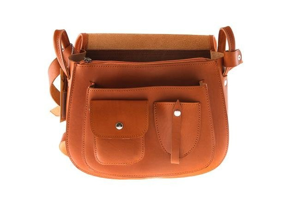 Listonoszka duża torebka KEMER VOOC Vintage P27 Brązowa