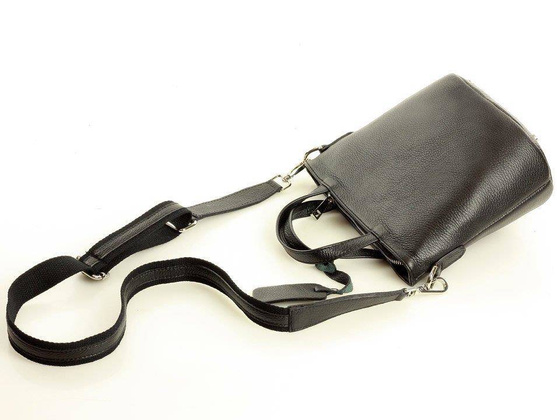 MARCO MAZZINI Torba damska messenger active leather bag czarna - min. zamówienie 20 / 50 / 100 szt.