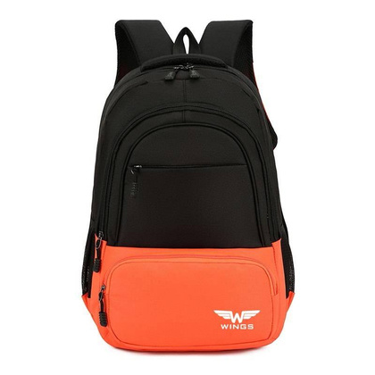 Plecak miejsko-turystyczny z USB WINGS BP40-05 Pomarańczowy