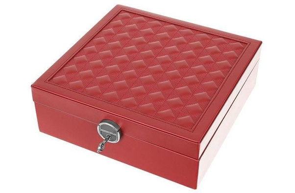 Kuferek na biżuterię - bordowy  KEMER  Beautylushh