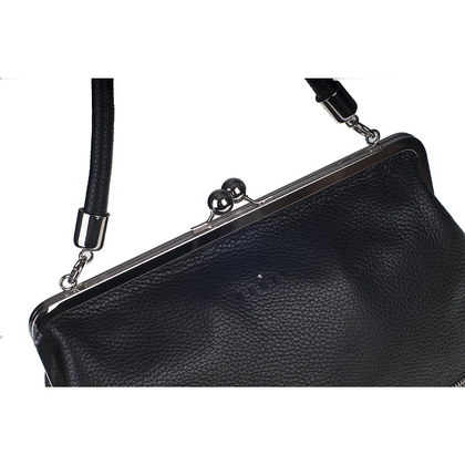 Torebka damska skórzana KEMER R198 Czarna lakierowana - min. zamówienie 20 / 50 / 100 szt.