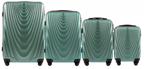 Zestaw 4 walizek WINGS 304 Zielony