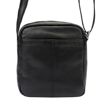 Klasyczna skórzana męska saszetka, przez ramię