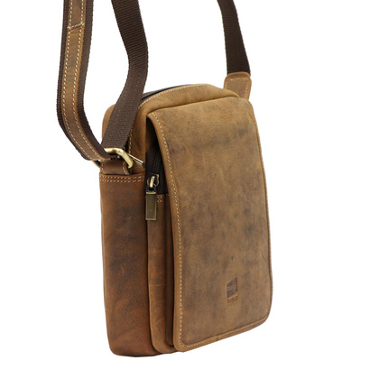 Saszetka- torebka męska, skóra naturalna, na ramię