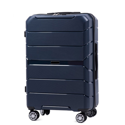 Średnia walizka WINGS PP05 M Granatowa